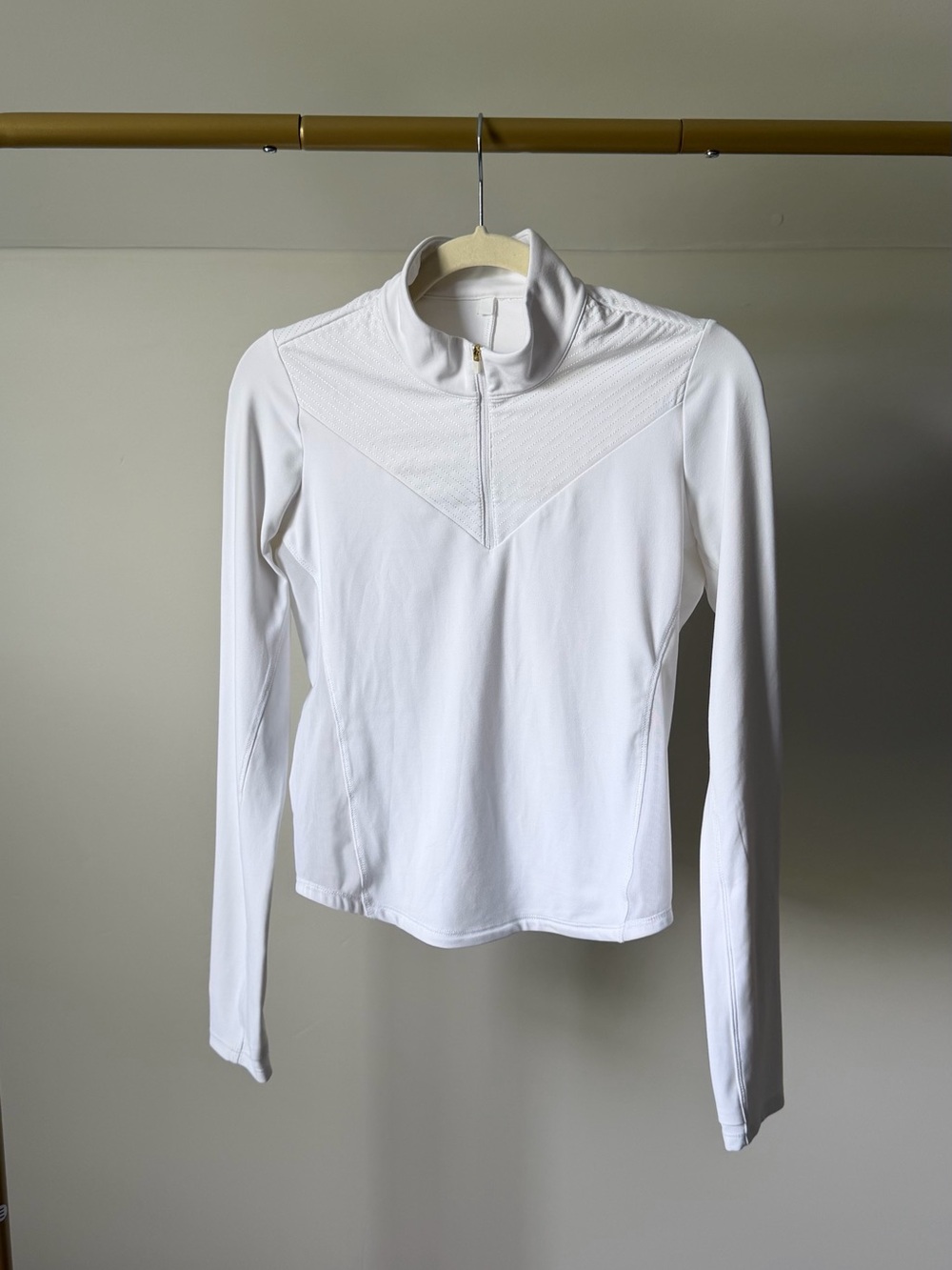 Wilson White Doubles Half-Zip Long Sleeve Top Sz M